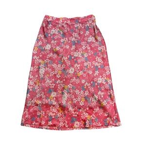 Ladies Flint & Miss Punk Floral Satin Midi‎ Skirt Size Medium/Large